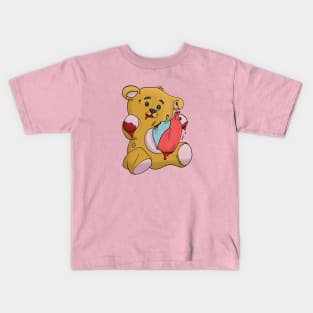 Anti Love Bear Funky Art Kids T-Shirt